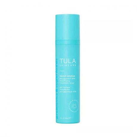 Тоник Tula Secret Solution Pro-Glycolic 10% Resurfacing Treatment Toner на белом фоне