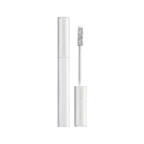Lancôme Cils Booster XL Enhancing Lash Primer tube blanc de base pour les cils sur fond blanc