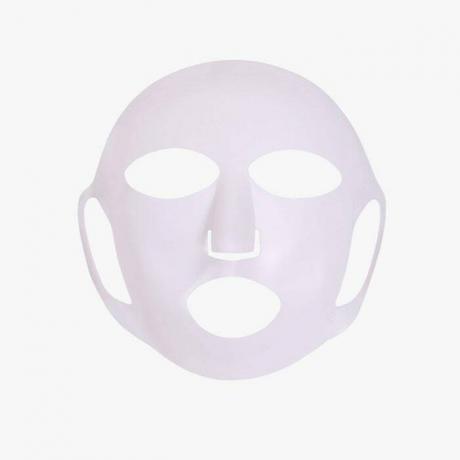 白い背景の上の正直な美しさの魔法の再利用可能なシートマスク