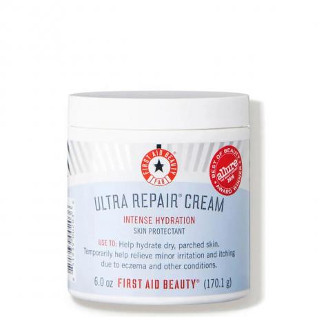 Primeros auxilios Beauty Ultra Repair Cream sobre fondo blanco.