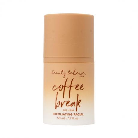 Beauty Bakerie Coffee Break AHA + BHA piling za obraz na belem ozadju