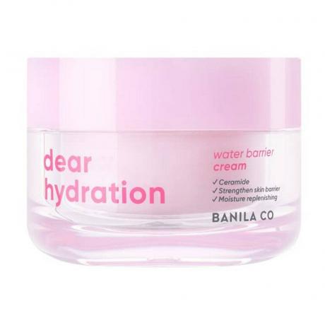 Banila Co. Розовая банка Dear Hydration на белом фоне