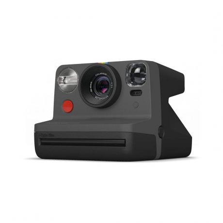 Polaroid Instant Camera zwarte polaroidcamera op witte achtergrond