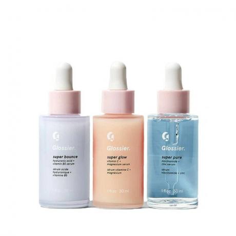 The Glossier The Super Pack 흰색 배경