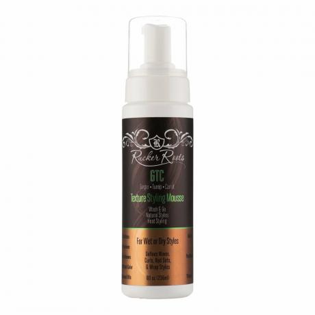 Rucker Roots Texture Hair Styling Mousse sur fond blanc