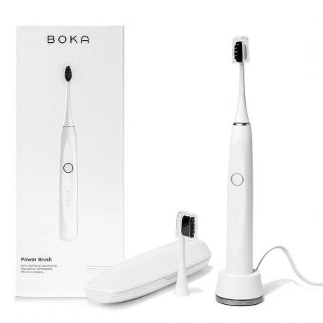Λευκό Boka Power Brush με κουτί, θήκη και ανταλλακτική κεφαλή