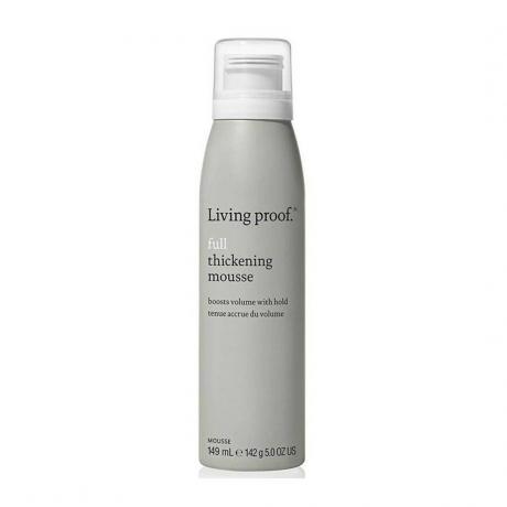 Living Proof Full Thickening Mouse บนพื้นหลังสีขาว 