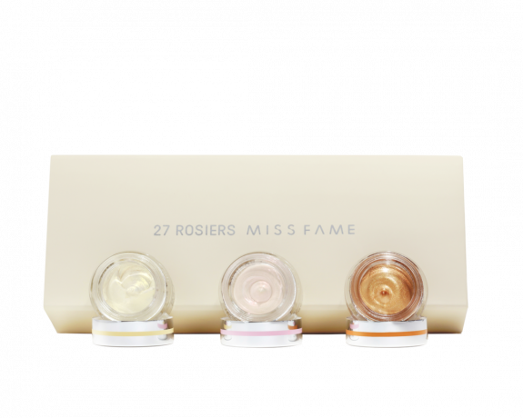 paket 27 rosiers izreden komplet osvetljevalcev na beli podlagi