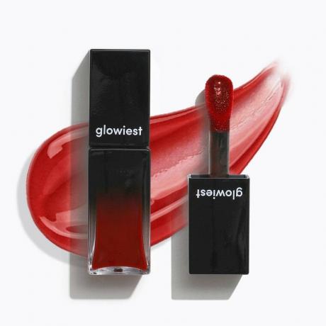 Glowiest Effortless Glow Lip Oil на білому тлі