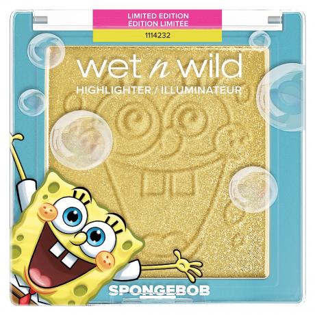 Wet n Wild SpongeBob Highlighter på hvit bakgrunn