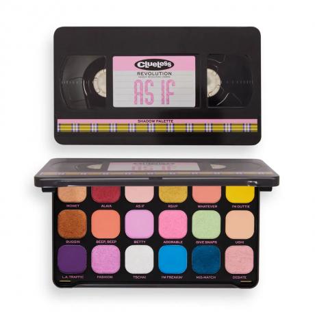 gesloten en open Revolution x Clueless Plaid Perfection Forever Flawless Palettes op witte achtergrond