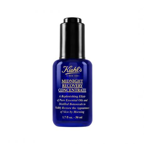 Kiehl's Midnight Recovery koncentratas baltame fone
