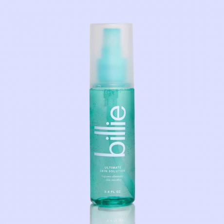 Billie Ultimate Skin Solution kricka flaska på lila bakgrund