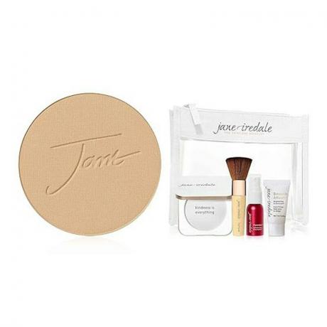 Das Jane Iredale Skincare Makeup System auf weißem Hintergrund