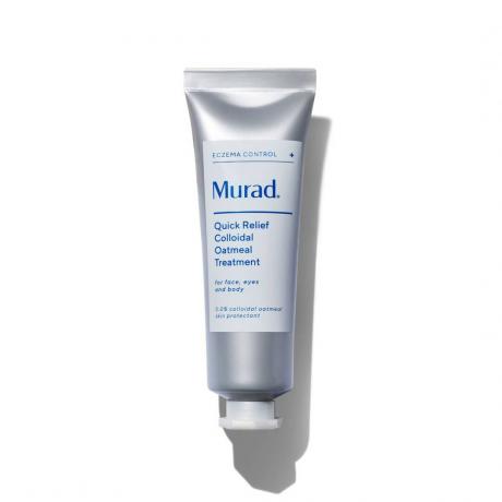 Murad Quick Relief Colloïdale Havermout Behandeling zilveren tube op witte achtergrond