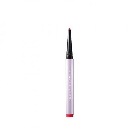 Незакритий тюбик Fenty Beauty's Flypencil Longwear Pencil Eyeliner у кольорі Cherry Punk на білому тлі