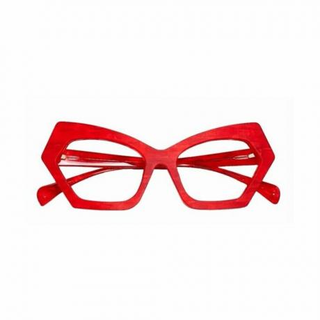 Utenzi Miller La Madrague røde briller på hvit bakgrunn 