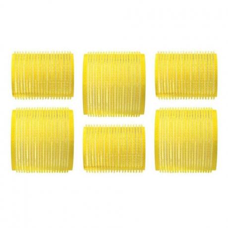Drybar High Tops Self-Grip Rollers žluté válečky na suchý zip na bílém pozadí
