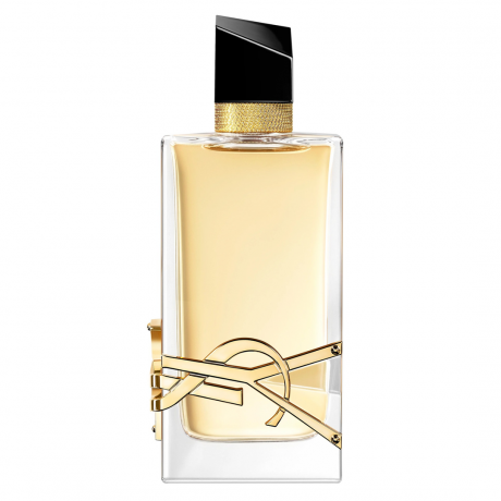 Yves Saint Laurent Libre parfumūdens aerosols uz balta fona