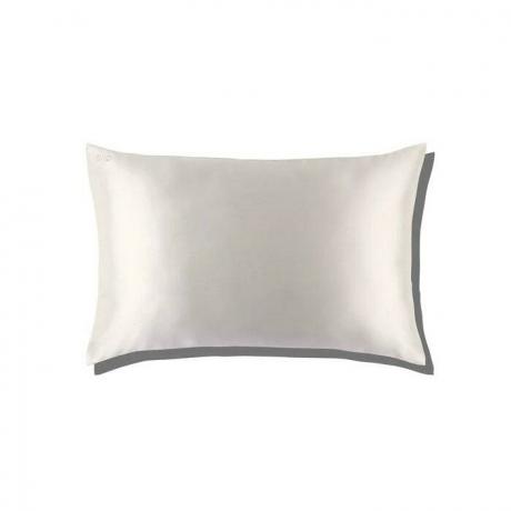 Funda de almohada de seda antideslizante sobre fondo blanco.