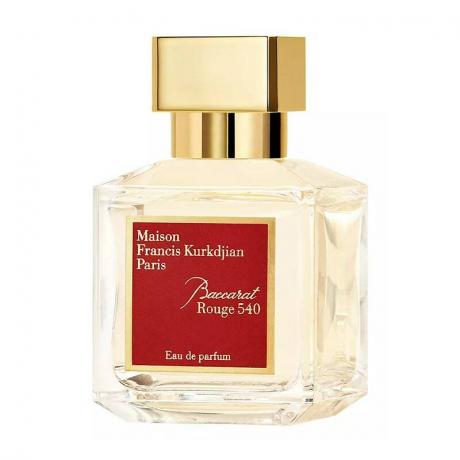 L'eau de parfum Maison Francis Kurkdjian Baccarat Rouge 540 su sfondo bianco