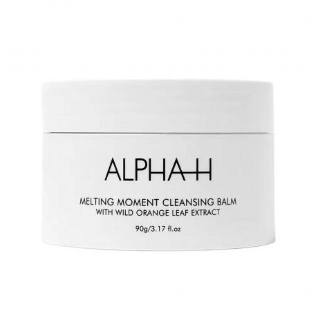 Alpha-H Melting Moment Cleansing Balm pot blanc sur fond blanc