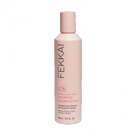 Fekkai Technician Color Shampoo světle růžová láhev šamponu na bílém pozadí
